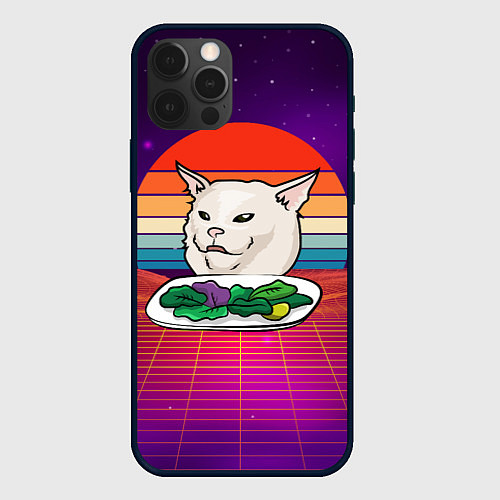 Чехол iPhone 12 Pro Woman yelling at a cat / 3D-Черный – фото 1