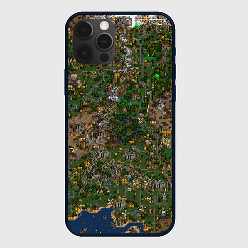 Чехол iPhone 12 Pro Карта в Heroes 3 / 3D-Черный – фото 1