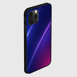 Чехол для iPhone 12 Pro Фиолетово 3d волны 2020, цвет: 3D-черный — фото 2