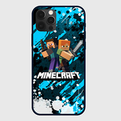 Чехол для iPhone 12 Pro Minecraft Майнкрафт, цвет: 3D-черный