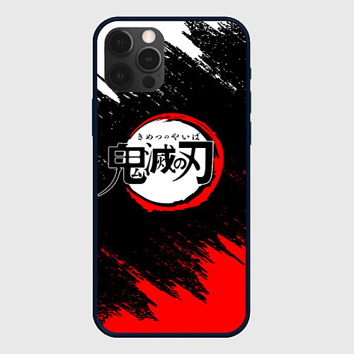 Чехол iPhone 12 Pro KIMETSU NO YAIBA / 3D-Черный – фото 1