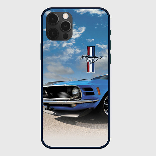 Чехол iPhone 12 Pro Mustang / 3D-Черный – фото 1