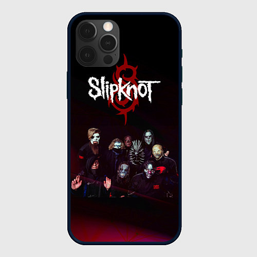 Чехол iPhone 12 Pro Slipknot / 3D-Черный – фото 1