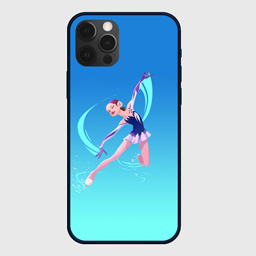 Чехол iPhone 12 Pro Фигурное катание / 3D-Черный – фото 1