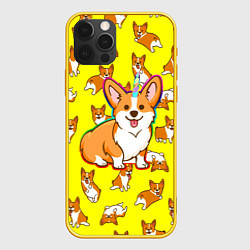 Чехол для iPhone 12 Pro Corgi, цвет: 3D-желтый