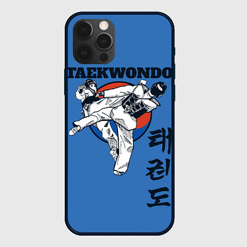 Чехол iPhone 12 Pro Taekwondo / 3D-Черный – фото 1