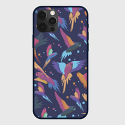 Чехол для iPhone 12 Pro Райские попугаи, цвет: 3D-черный