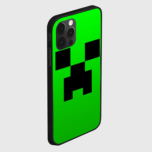 Чехол iPhone 12 Pro MINECRAFT / 3D-Черный – фото 2