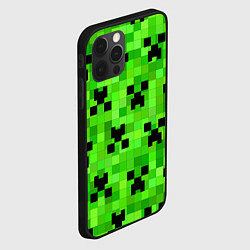 Чехол для iPhone 12 Pro MINECRAFT, цвет: 3D-черный — фото 2