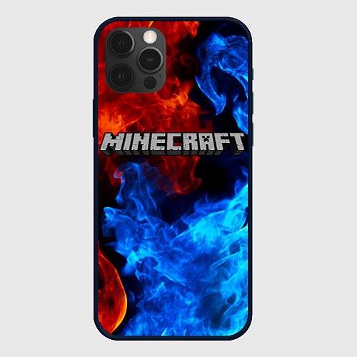 Чехол iPhone 12 Pro MINECRAFT / 3D-Черный – фото 1