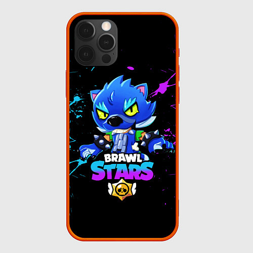 Чехол iPhone 12 Pro Brawl Stars LEON / 3D-Красный – фото 1