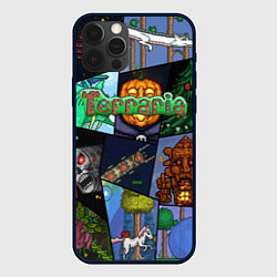 Чехол для iPhone 12 Pro Terraria, цвет: 3D-черный