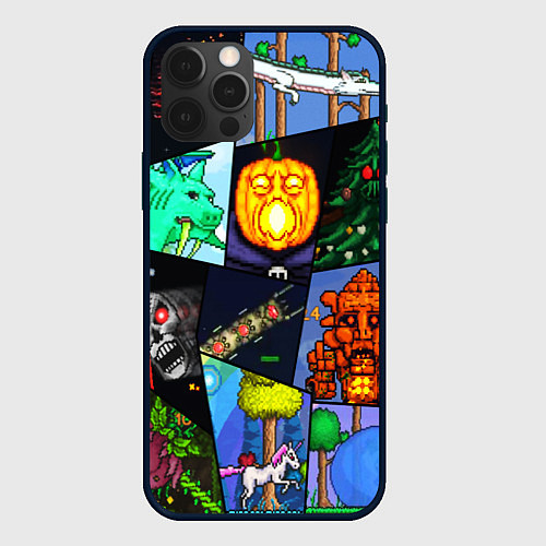 Чехол iPhone 12 Pro Terraria allpic / 3D-Черный – фото 1