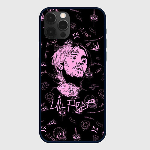 Чехол iPhone 12 Pro LIL PEEP / 3D-Черный – фото 1