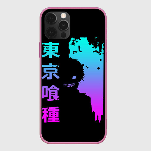 Чехол iPhone 12 Pro Tokyo Ghoul / 3D-Малиновый – фото 1
