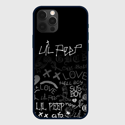 Чехол iPhone 12 Pro LIL PEEP / 3D-Черный – фото 1