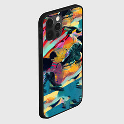 Чехол для iPhone 12 Pro Абстрактный рисунок, цвет: 3D-черный — фото 2