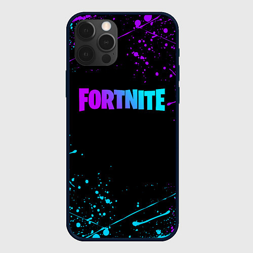 Чехол iPhone 12 Pro FORTNITE / 3D-Черный – фото 1