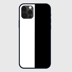 Чехол для iPhone 12 Pro ПРОСТО ЧЁРНО-БЕЛЫЙ, цвет: 3D-черный