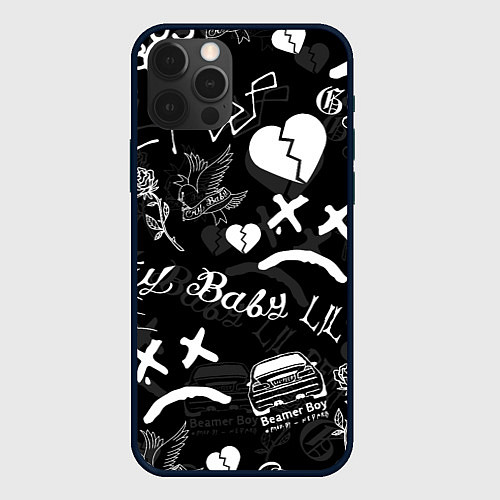 Чехол iPhone 12 Pro LIL PEEP / 3D-Черный – фото 1