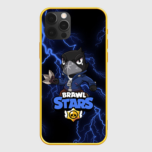 Чехол iPhone 12 Pro Brawl Stars CROW / 3D-Желтый – фото 1