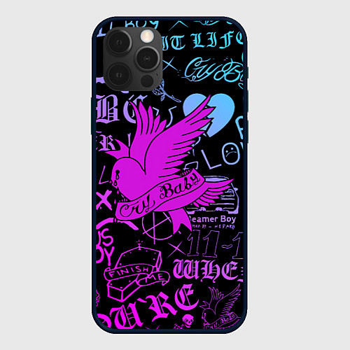 Чехол iPhone 12 Pro LIL PEEP / 3D-Черный – фото 1