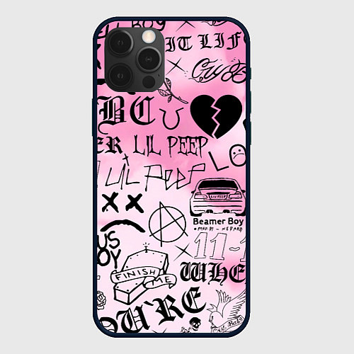 Чехол iPhone 12 Pro LIL PEEP / 3D-Черный – фото 1