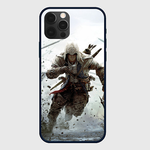 Чехол iPhone 12 Pro ASSASSINS CREED / 3D-Черный – фото 1