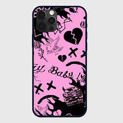 Чехол для iPhone 12 Pro LIL PEEP, цвет: 3D-черный