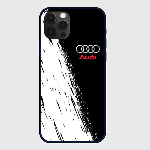 Чехол iPhone 12 Pro AUDI / 3D-Черный – фото 1