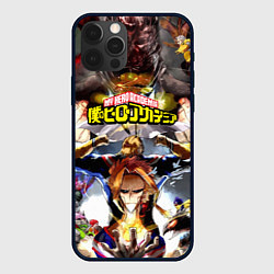 Чехол iPhone 12 Pro MY HERO ACADEMIA коллаж из героев