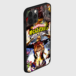 Чехол для iPhone 12 Pro MY HERO ACADEMIA коллаж из героев, цвет: 3D-черный — фото 2