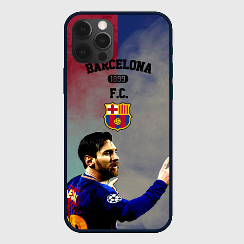 Чехол iPhone 12 Pro Messi / 3D-Черный – фото 1