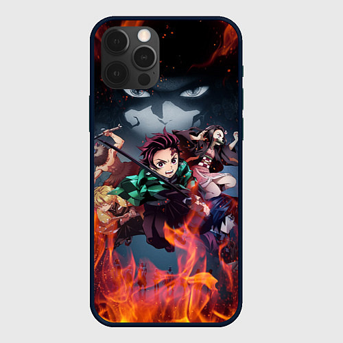 Чехол iPhone 12 Pro KIMETSU NO YAIBA / 3D-Черный – фото 1