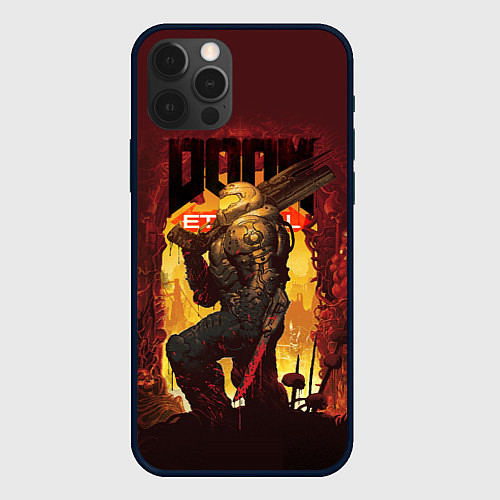 Чехол iPhone 12 Pro Doom Eternal / 3D-Черный – фото 1