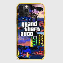 Чехол для iPhone 12 Pro GTA, цвет: 3D-желтый