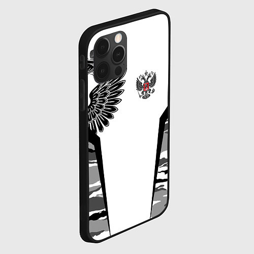 Чехол iPhone 12 Pro Камуфляж Россия / 3D-Черный – фото 2