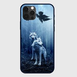 Чехол для iPhone 12 Pro Волки в тёмном лесу, цвет: 3D-черный