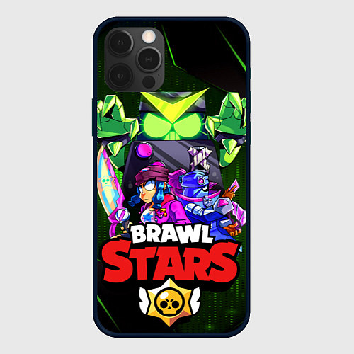 Чехол iPhone 12 Pro BRAWL STARS / 3D-Черный – фото 1