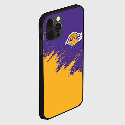 Чехол iPhone 12 Pro LA LAKERS / 3D-Черный – фото 2