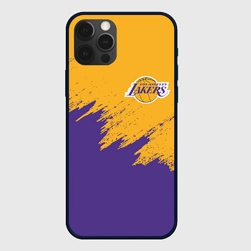 Чехол iPhone 12 Pro LA LAKERS / 3D-Черный – фото 1