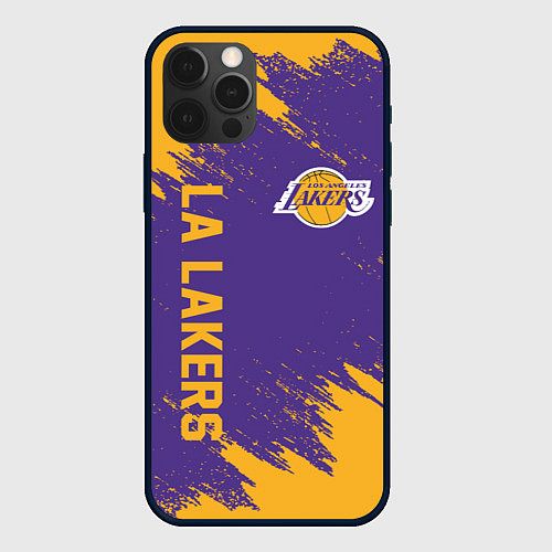 Чехол iPhone 12 Pro LA LAKERS / 3D-Черный – фото 1