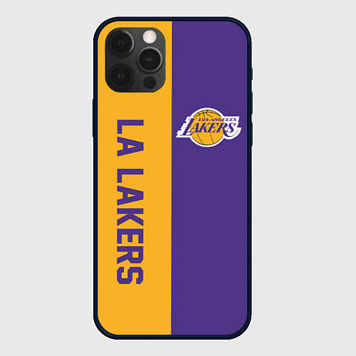 Чехол iPhone 12 Pro LA LAKERS / 3D-Черный – фото 1