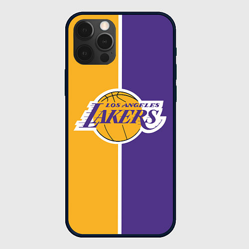 Чехол iPhone 12 Pro LA LAKERS / 3D-Черный – фото 1