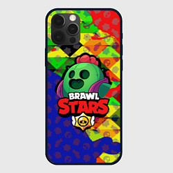 Чехол для iPhone 12 Pro BRAWL STARS SPIKE, цвет: 3D-черный