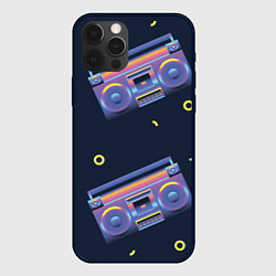 Чехол для iPhone 12 Pro Retro style, цвет: 3D-черный