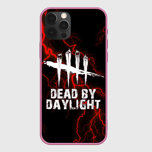 Чехол iPhone 12 Pro Dead by Daylight / 3D-Малиновый – фото 1