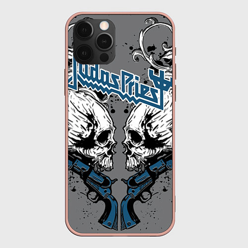 Чехол iPhone 12 Pro Judas Priest / 3D-Светло-розовый – фото 1