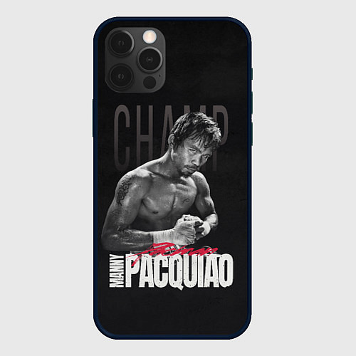 Чехол iPhone 12 Pro Manny Pacquiao / 3D-Черный – фото 1