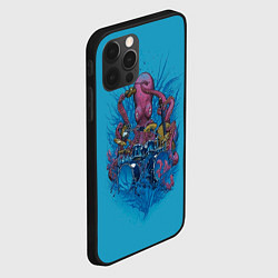 Чехол для iPhone 12 Pro Осьминог барабанщик, цвет: 3D-черный — фото 2
